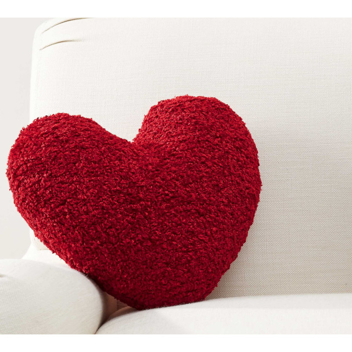 Love, подушка сердце 40х35, мех